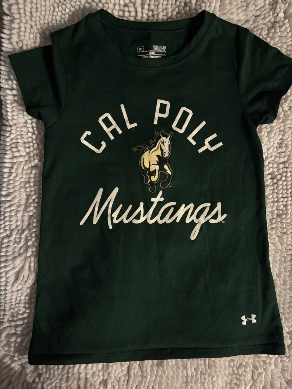 Under Armour Kids Cal Poly Mustangs Short Sleeve Tee - Green